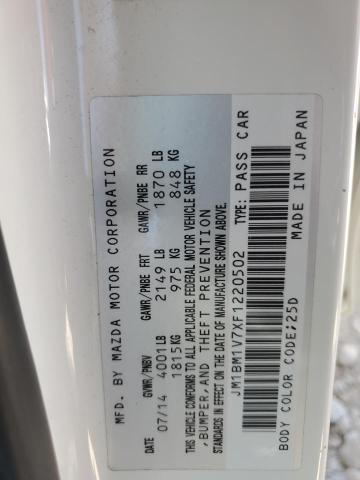 2015 MAZDA 3 TOURING JM1BM1V7XF1220502