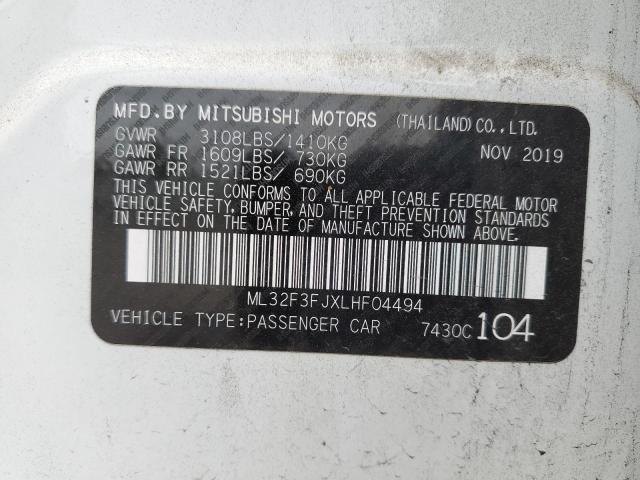 2020 MITSUBISHI MIRAGE G4 ML32F3FJXLHF04494