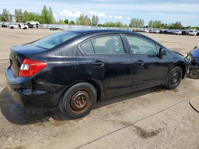 HONDA CIVIC LX 2012 black  gas 2HGFB2F49CH106135 photo #4