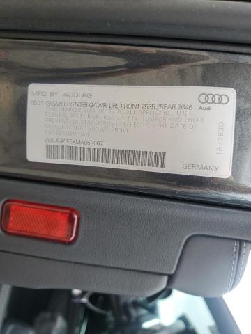 2021 AUDI A5 PREMIUM WAUFACF5XMA053667