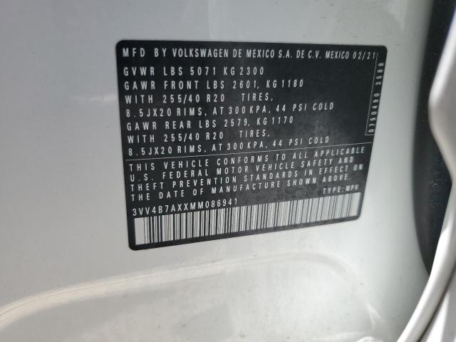 2021 VOLKSWAGEN TIGUAN SEL 3VV4B7AXXMM086941