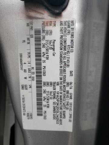 2016 FORD FOCUS SE - 1FADP3K20GL342933