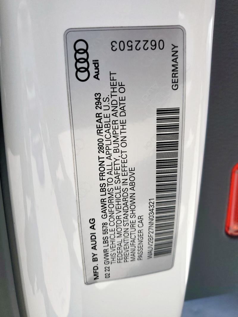 2022 AUDI A7 PRESTIG - WAUV2BF27NN034321