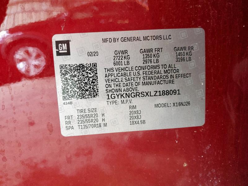 2020 CADILLAC XT5 SPORT 1GYKNGRSXLZ188091