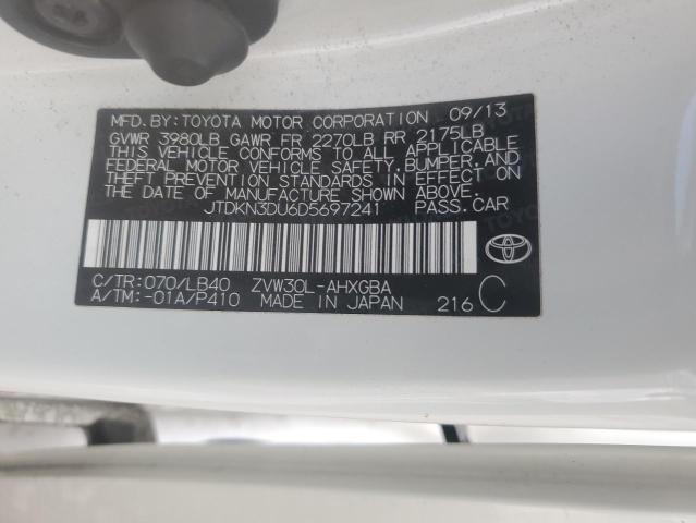 2013 TOYOTA PRIUS - JTDKN3DU6D5697241