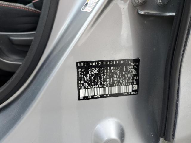 2018 HONDA FIT SPORT 3HGGK5H61JM719319