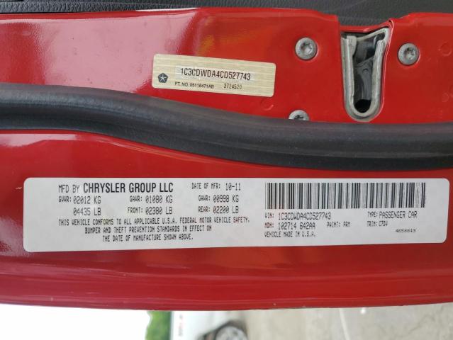 2012 DODGE CALIBER SX - 1C3CDWDA4CD527743