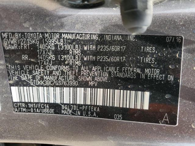 2016 TOYOTA SIENNA LE - 5TDKK3DC7GS763990