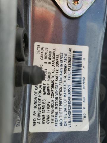 2019 HONDA CIVIC SPOR - 2HGFC2F85KH560509