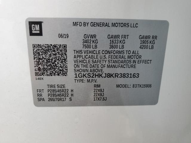 2019 GMC YUKON XL D 1GKS2HKJ8KR383163