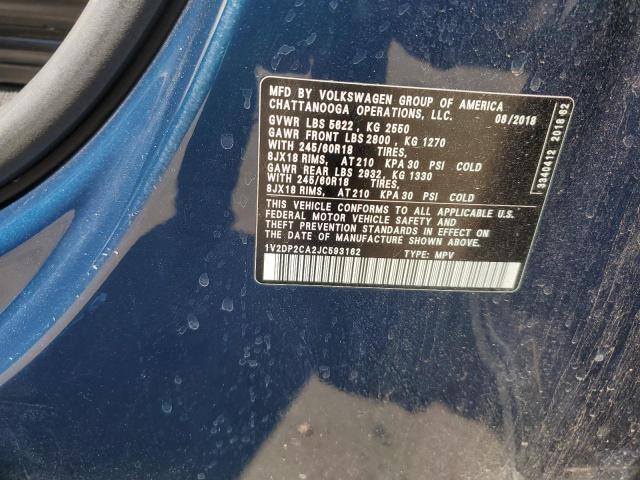 2018 VOLKSWAGEN ATLAS SE 1V2DP2CA2JC593162