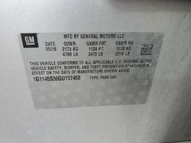 2016 CHEVROLET IMPALA LTZ - 1G1145S36GU157458