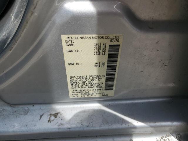 2020 NISSAN ALTIMA S 1N4BL4BVXLC234641
