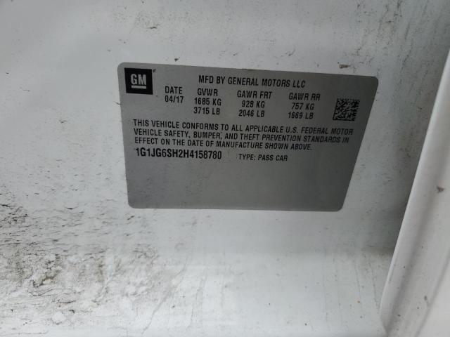 2017 CHEVROLET SONIC 1G1JG6SH2H4158780
