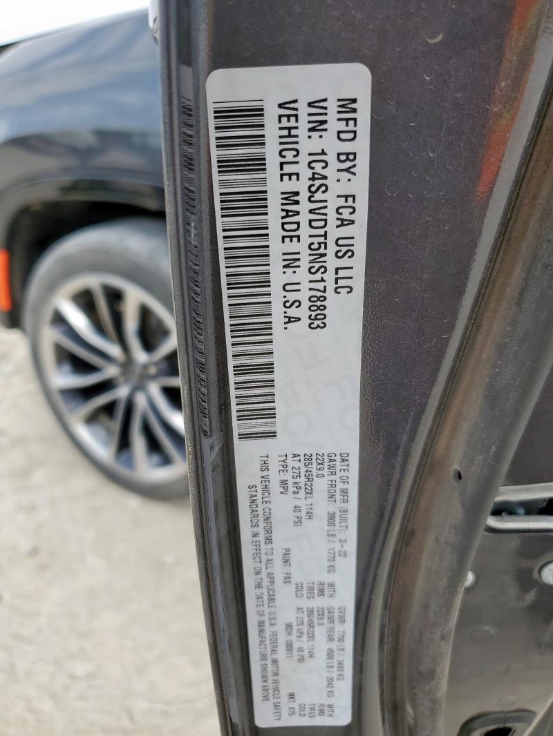 2022 JEEP WAGONEER S 1C4SJVDT5NS178893