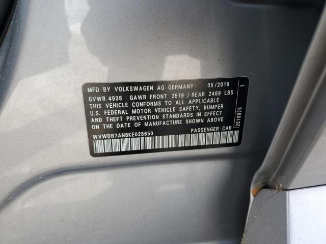 2019 VOLKSWAGEN ARTEON SEL WVWDR7AN8KE025650