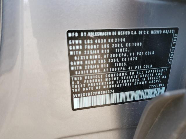 2023 VOLKSWAGEN TAOS SEL 3VV2X7B27PM306374