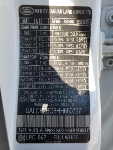 2017 LAND ROVER DISCOVERY SALCP2BG8HH660727