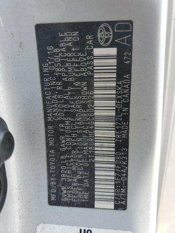 2016 TOYOTA COROLLA L - 2T1BURHE4GC602126