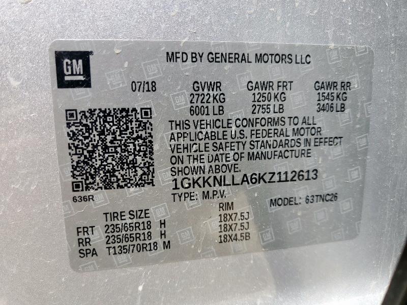 2019 GMC ACADIA SLE - 1GKKNLLA6KZ112613
