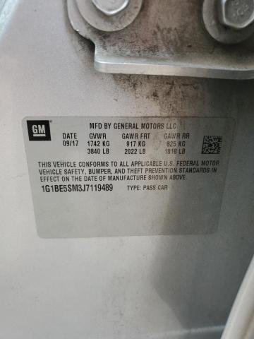 2018 CHEVROLET CRUZE LT 1G1BE5SM3J7119489