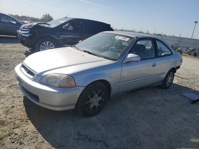 HONDA CIVIC EX 1997 silver coupe gas 1HGEJ8248VL015399 photo #1
