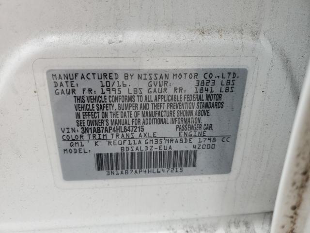 2017 NISSAN SENTRA S - 3N1AB7AP4HL647215