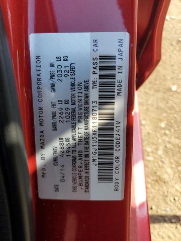 2015 MAZDA 6 SPORT JM1GJ1U5XF1180713