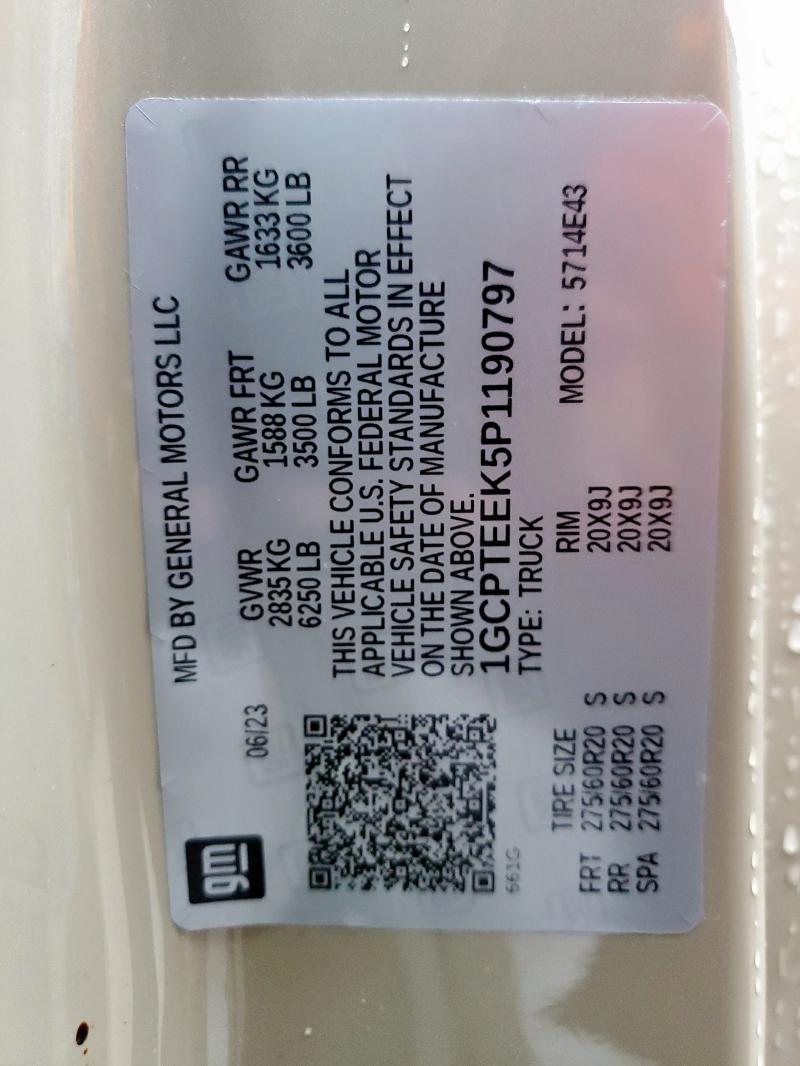 2023 CHEVROLET COLORADO T - 1GCPTEEK5P1190797