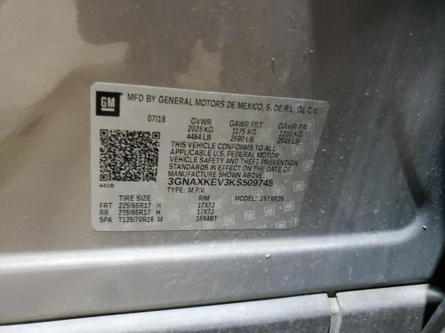 2019 CHEVROLET EQUINOX LT - 3GNAXKEV3KS509745