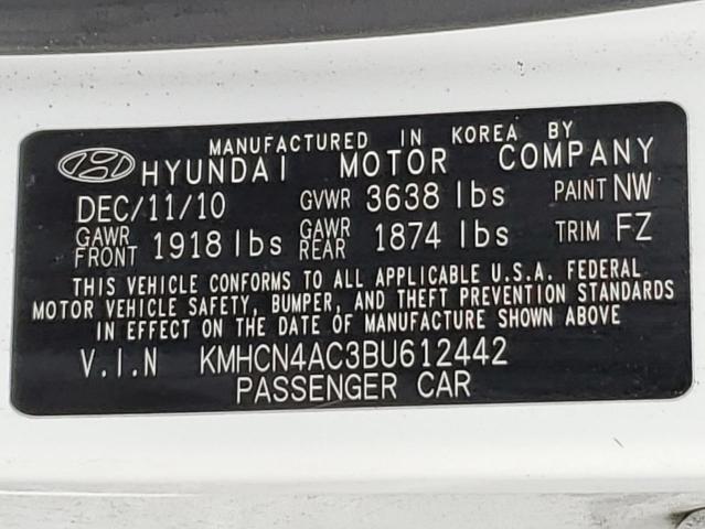 2011 HYUNDAI ACCENT GLS - KMHCN4AC3BU612442