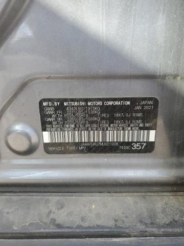 2021 MITSUBISHI OUTLANDER - JA4APUAU7MU021008