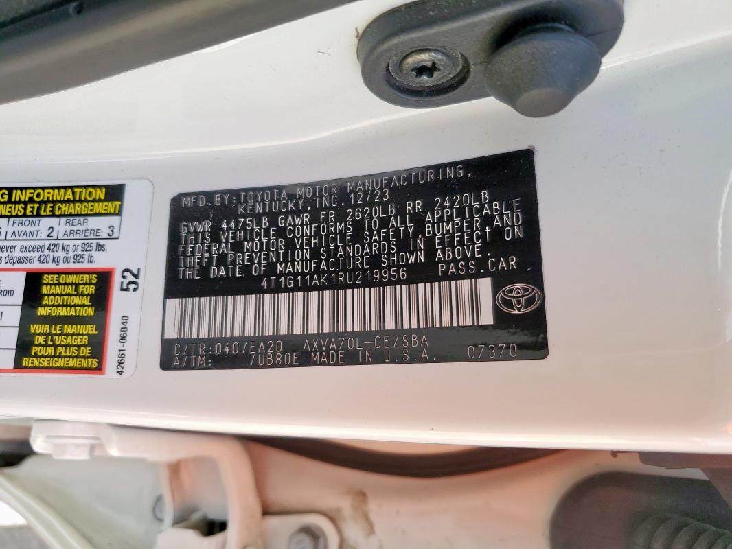 2024 TOYOTA CAMRY SE N - 4T1G11AK1RU219956