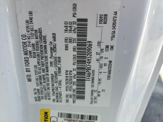 2017 FORD MUSTANG GT #3277190923