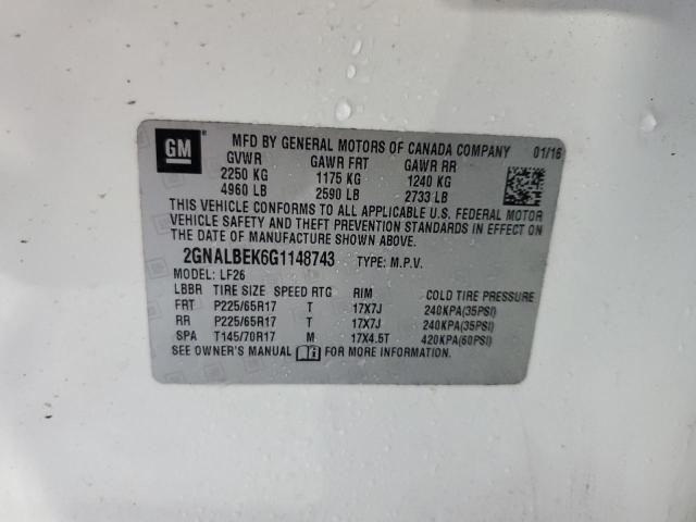 2016 CHEVROLET EQUINOX LS - 2GNALBEK6G1148743
