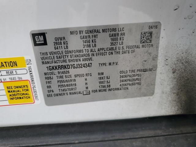 2016 GMC ACADIA SLT - 1GKKRRKD7GJ324347