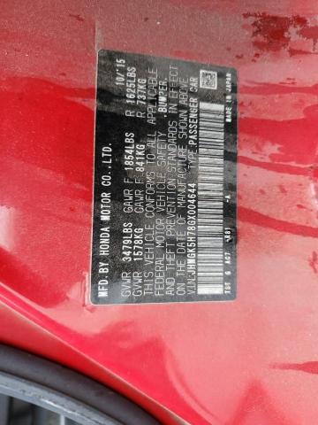 2016 HONDA FIT EX JHMGK5H78GX004644
