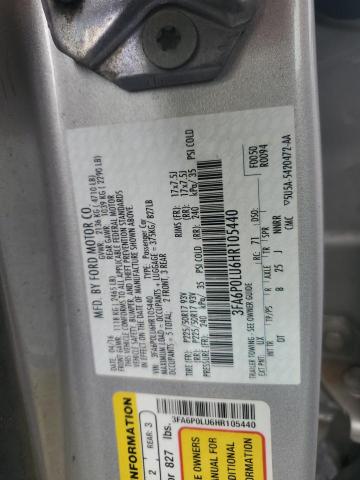 2017 FORD FUSION SE - 3FA6P0LU6HR105440