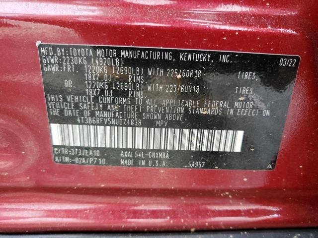 2022 TOYOTA RAV4 XLE P - 4T3B6RFV5NU074838
