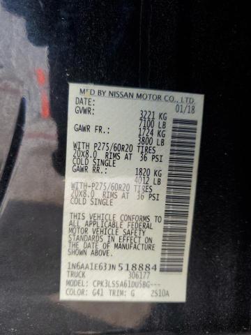2018 NISSAN TITAN SV - 1N6AA1E63JN518884