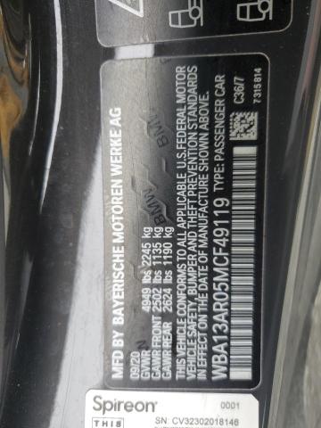 2021 BMW M440XI WBA13AR05MCF49119