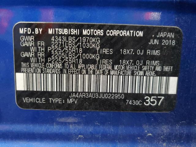 2018 MITSUBISHI OUTLANDER - JA4AR3AU3JU022950