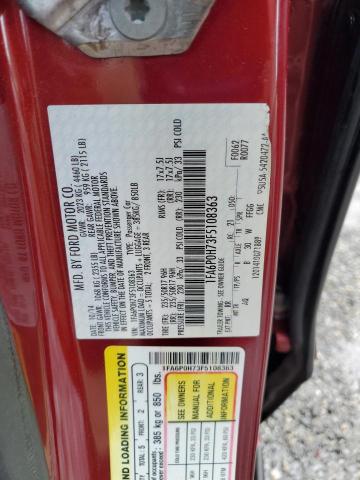 2015 FORD FUSION SE - 1FA6P0H73F5108363