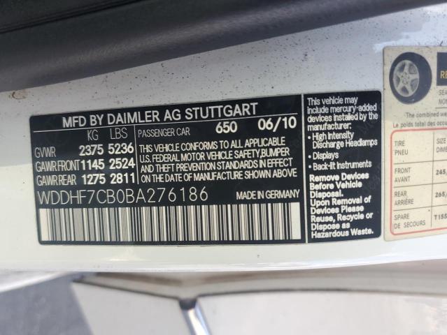 2011 MERCEDES-BENZ E 550 - WDDHF7CB0BA276186