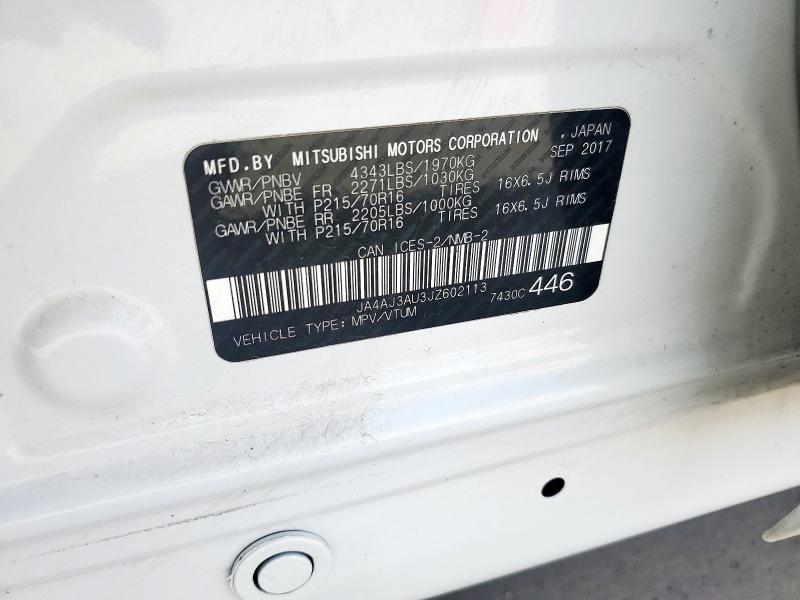 2018 MITSUBISHI RVR SE JA4AJ3AU3JZ602113