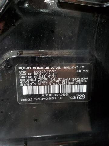 2022 MITSUBISHI MIRAGE ES ML32AUHJ4NH008995