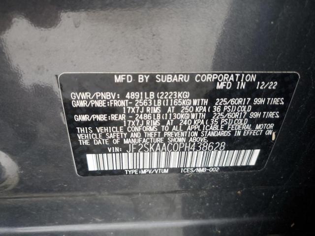 2023 SUBARU FORESTER JF2SKAAC0PH438628