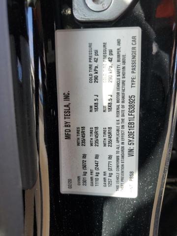 2020 TESLA MODEL 3 - 5YJ3E1EB1LF638925