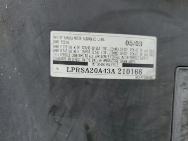 2003 YAMAHA YW50 AP ZU LPRSA20A43A210166