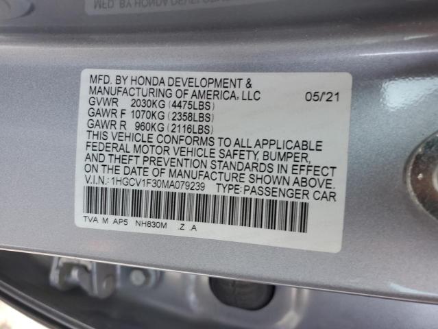 2021 HONDA ACCORD SPO - 1HGCV1F30MA079239